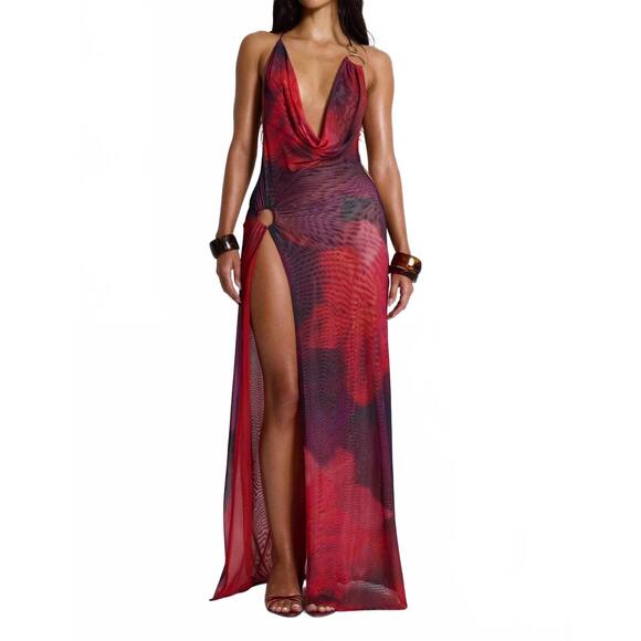 NEW JADED LONDON sedona maxi dress in red/black NEW JADED LONDON sedona maxi dress in red/black